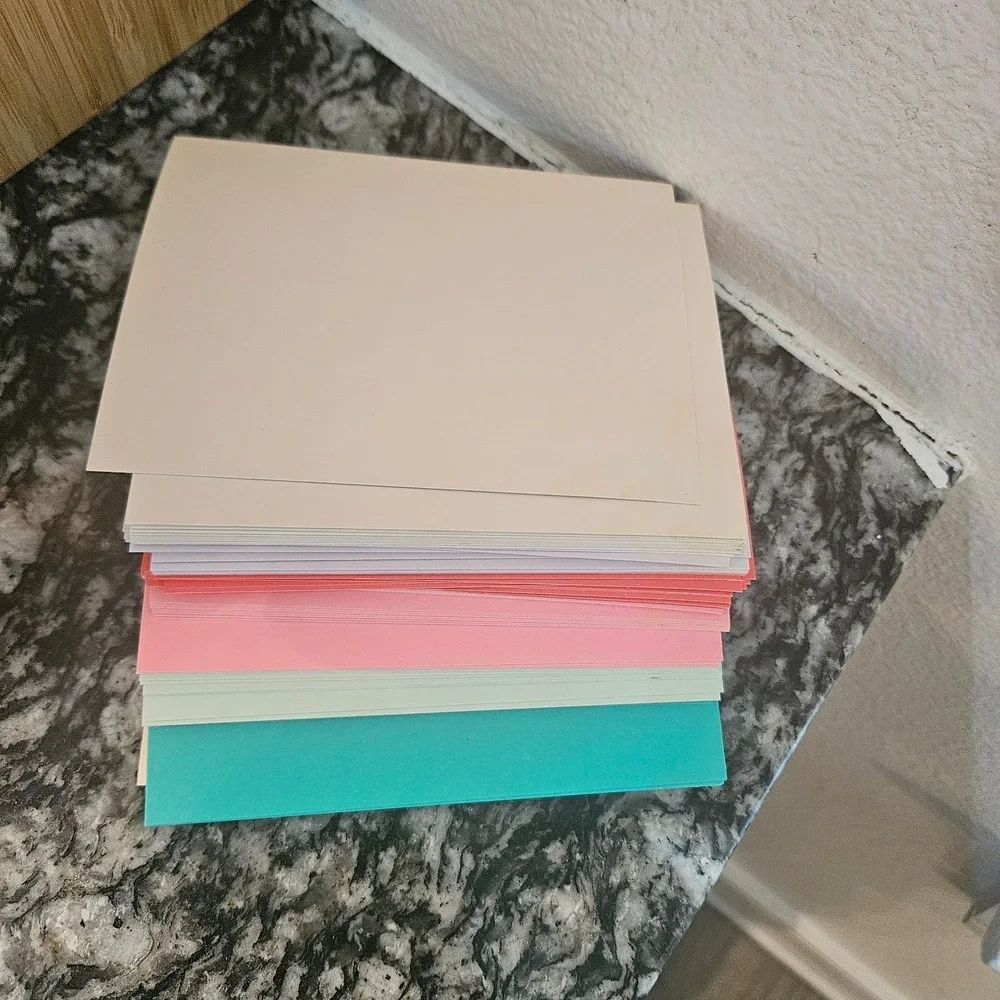 80+ lot 5x4 cardstock Crafts 7 colors‎ lot memo crafting paper thick